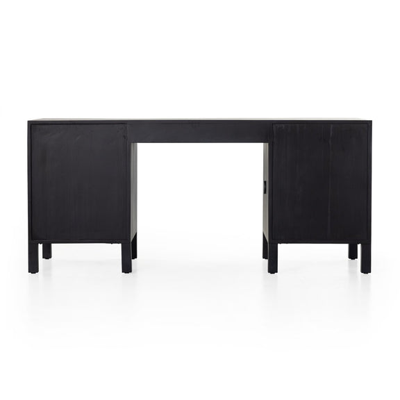 Isador Executive Desk - Black Wash Poplar