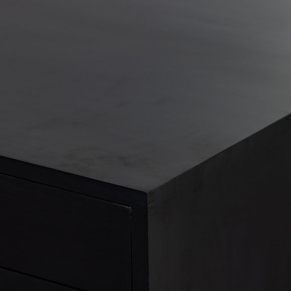 Isador Executive Desk - Black Wash Poplar