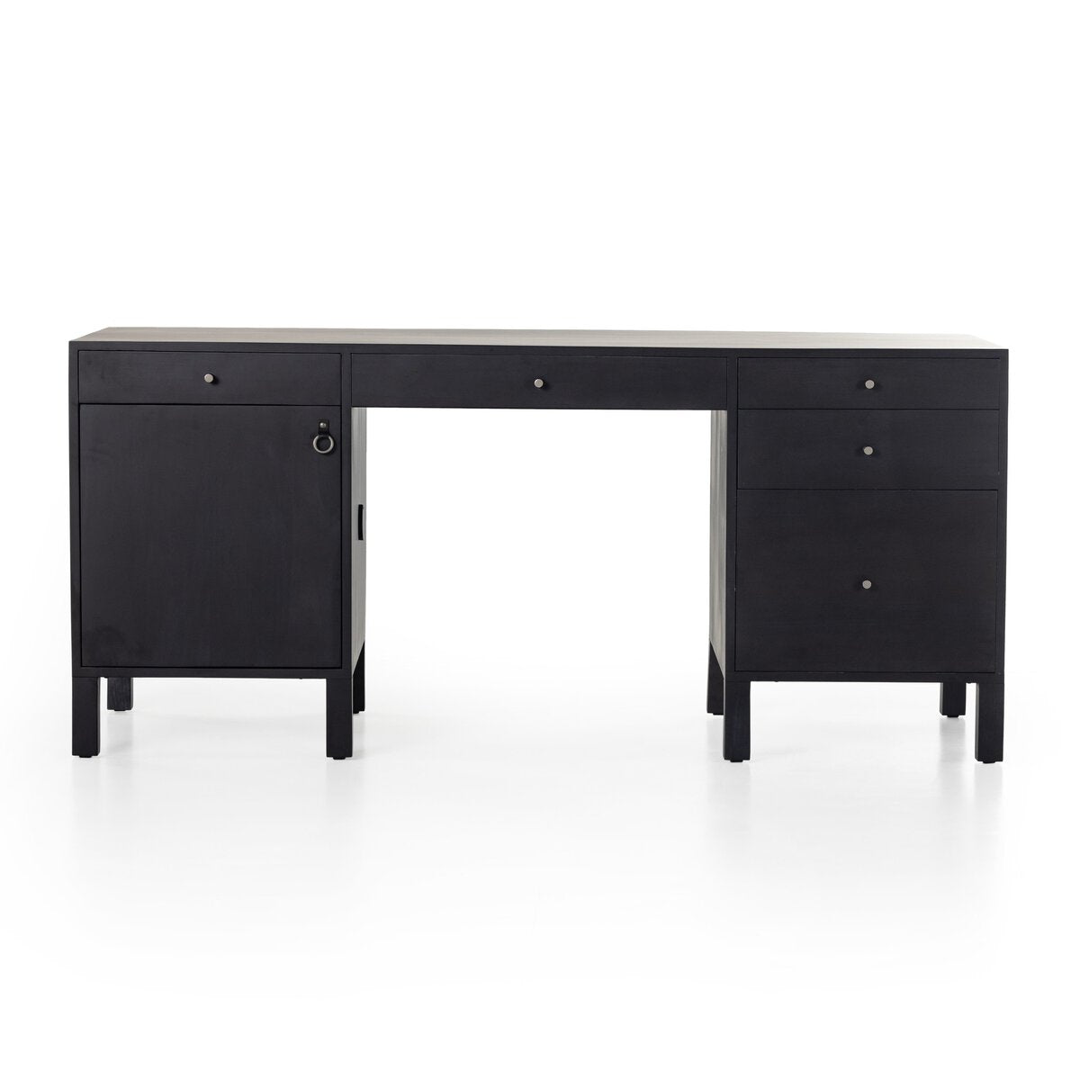 Isador Executive Desk - Black Wash Poplar
