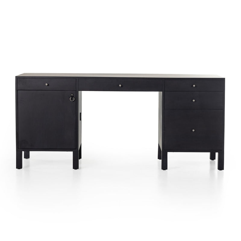 Isador Executive Desk - Black Wash Poplar