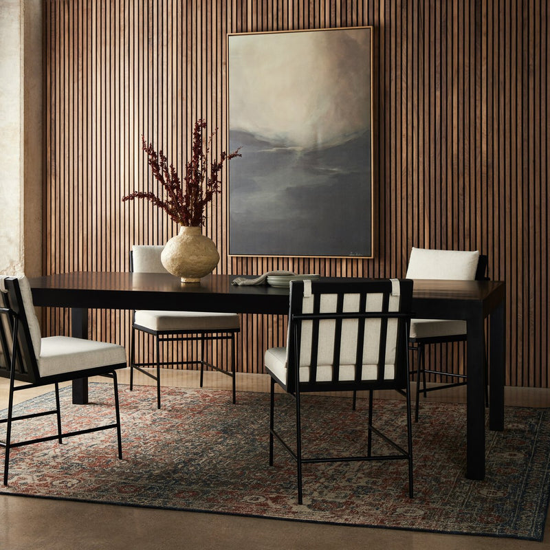 Isador Dining Table - Black Wash Polar