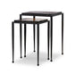 Dalston Nesting End Table Set - Amber Cast Glass