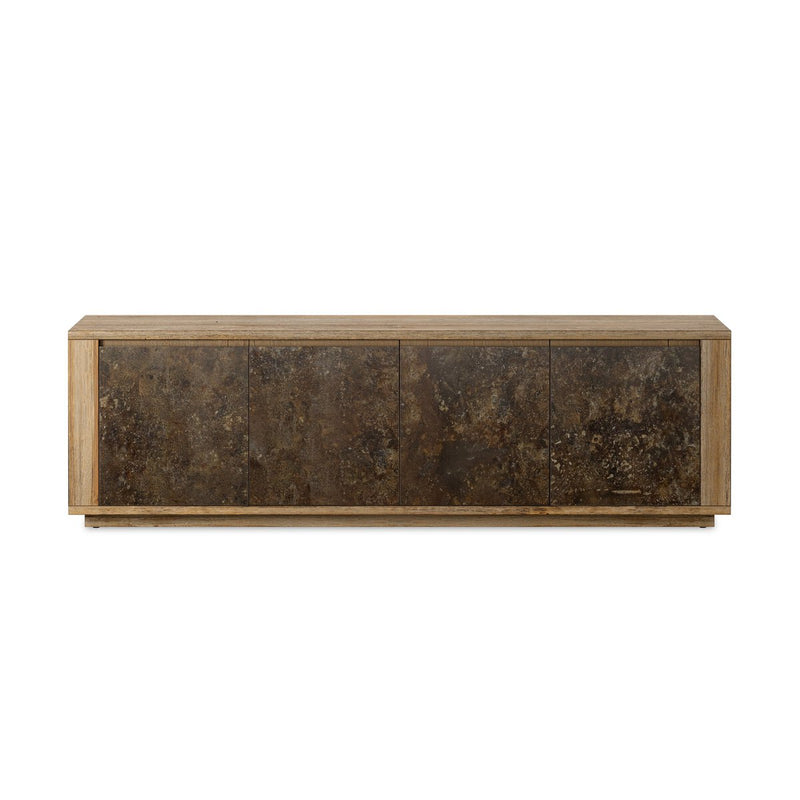Redondo Media Console - Burnt Bleached Oak Resawn