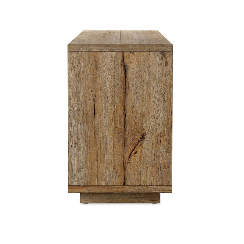 Redondo Media Console - Burnt Bleached Oak Resawn