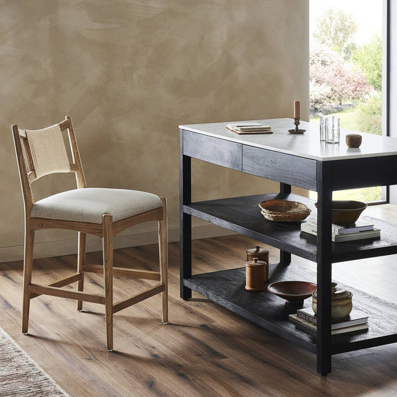 Haddon Counter Stool - Natural Nettlewood