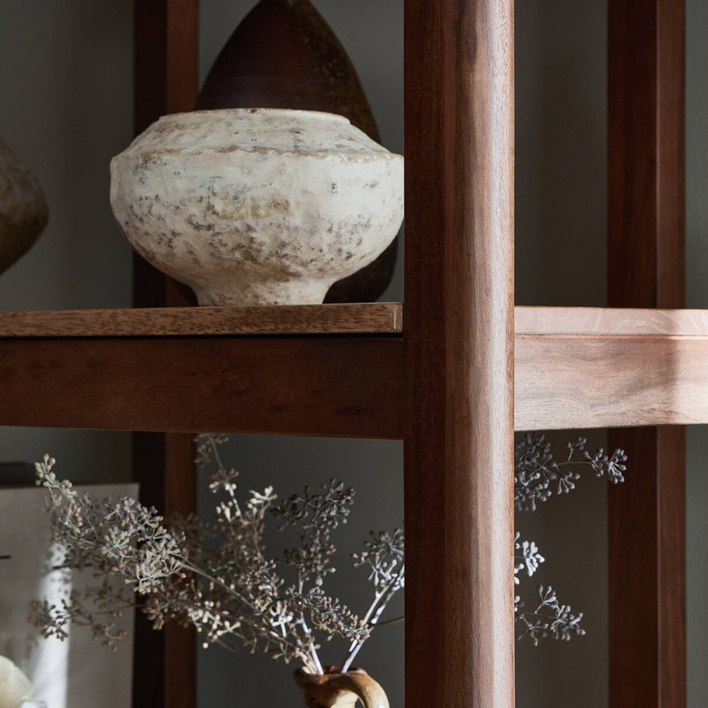 Reza Bookcase - Smoked Honey Parawood