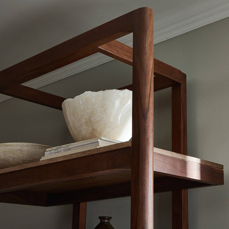 Reza Bookcase - Smoked Honey Parawood