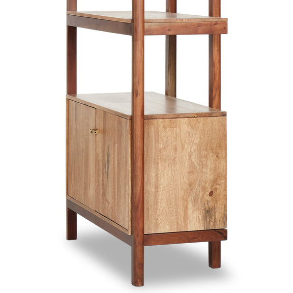 Reza Bookcase - Smoked Honey Parawood