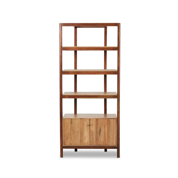 Reza Bookcase - Smoked Honey Parawood