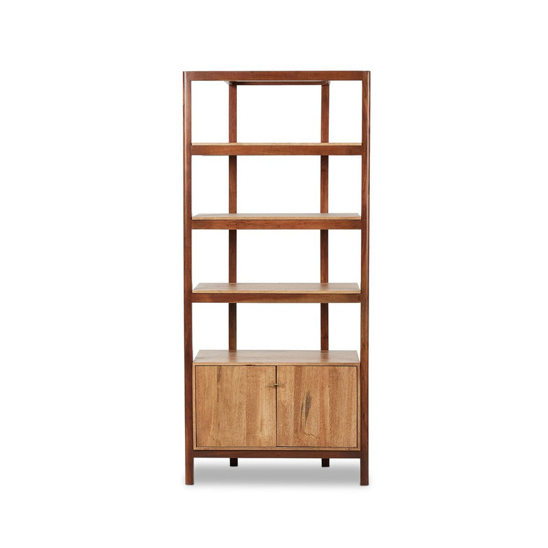 Reza Bookcase - Smoked Honey Parawood