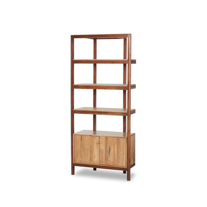 Reza Bookcase - Smoked Honey Parawood