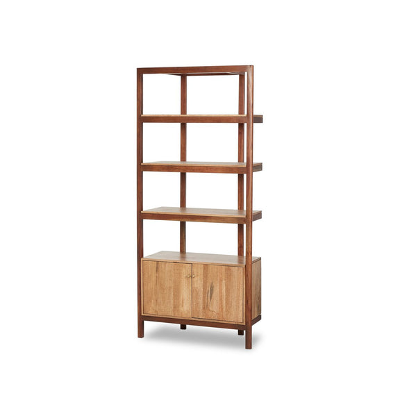 Reza Bookcase - Smoked Honey Parawood