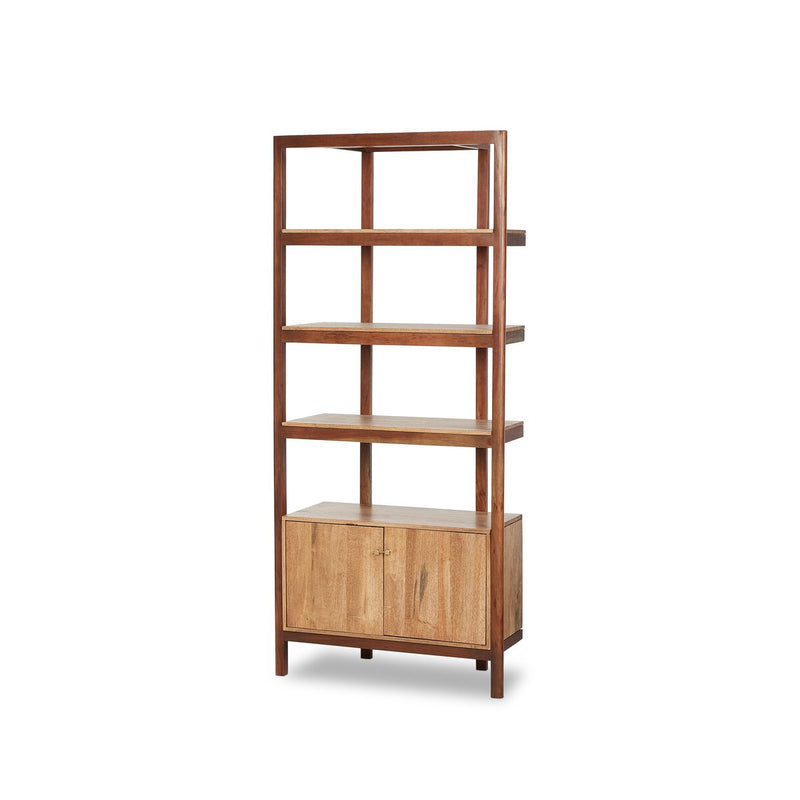 Reza Bookcase - Smoked Honey Parawood