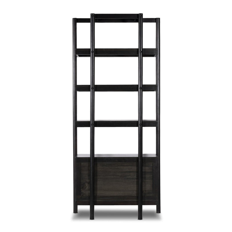 Reza Bookcase - Worn Black Parawood