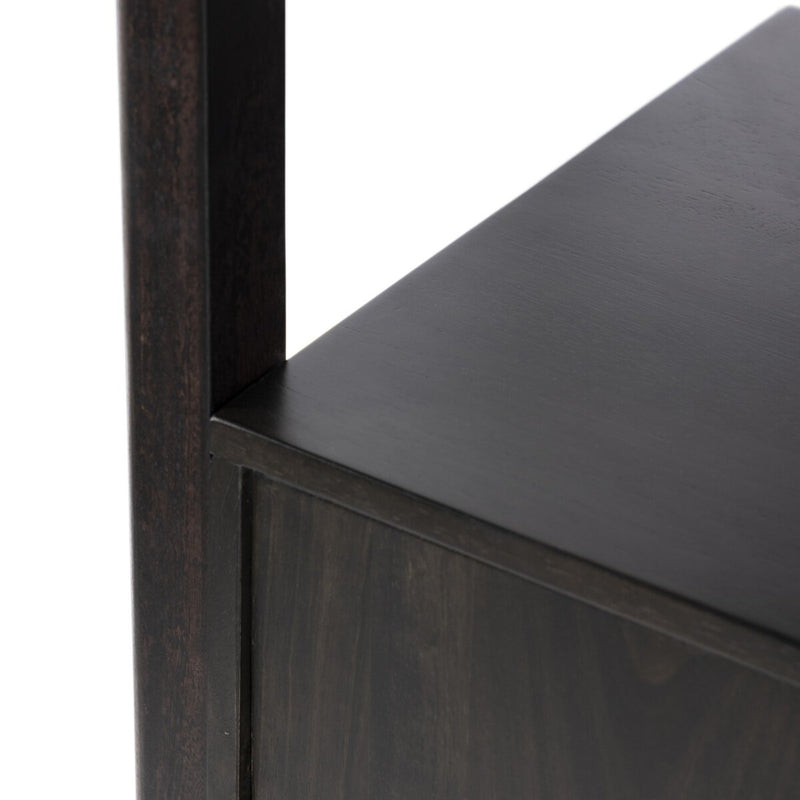 Reza Bookcase - Worn Black Parawood