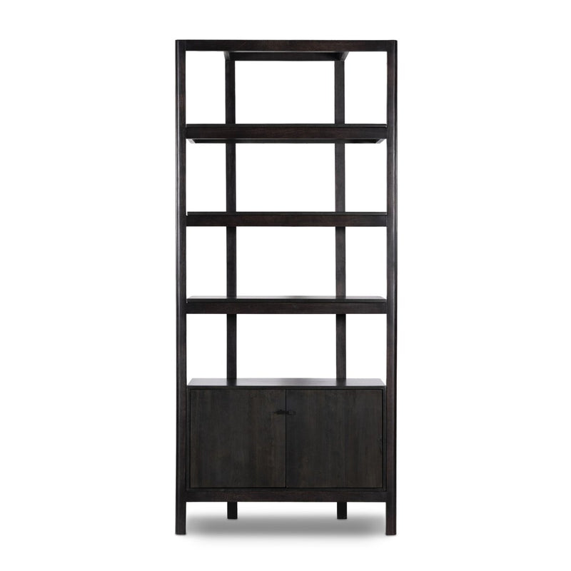 Reza Bookcase - Worn Black Parawood