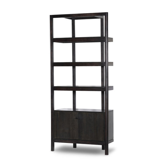 Reza Bookcase - Worn Black Parawood