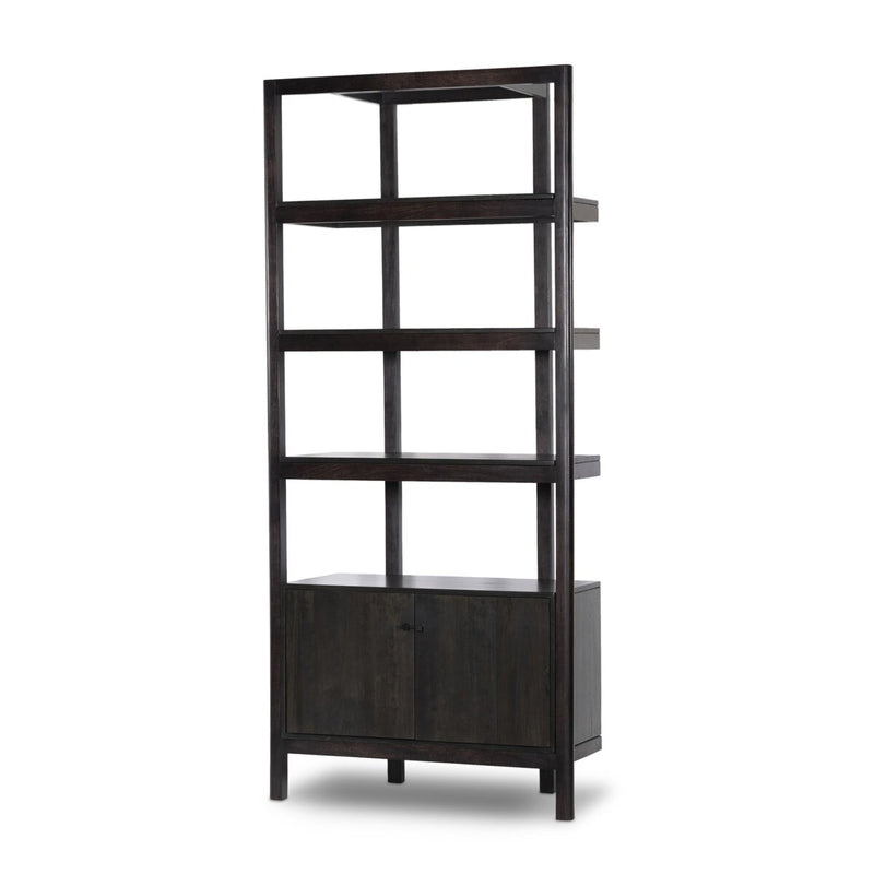 Reza Bookcase - Worn Black Parawood