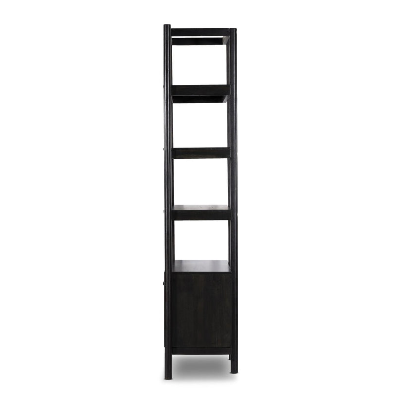Reza Bookcase - Worn Black Parawood