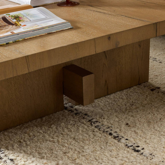 Isaac Coffee Table - Rubbed Light Oak