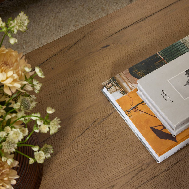 Isaac Coffee Table - Rubbed Light Oak