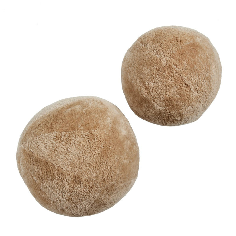 Balle Pillow, Set Of 2 - Tan Shorn Shearling