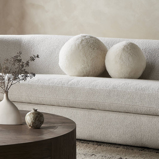 Balle Pillow, Set Of 2 - Cream Shorn Shearling