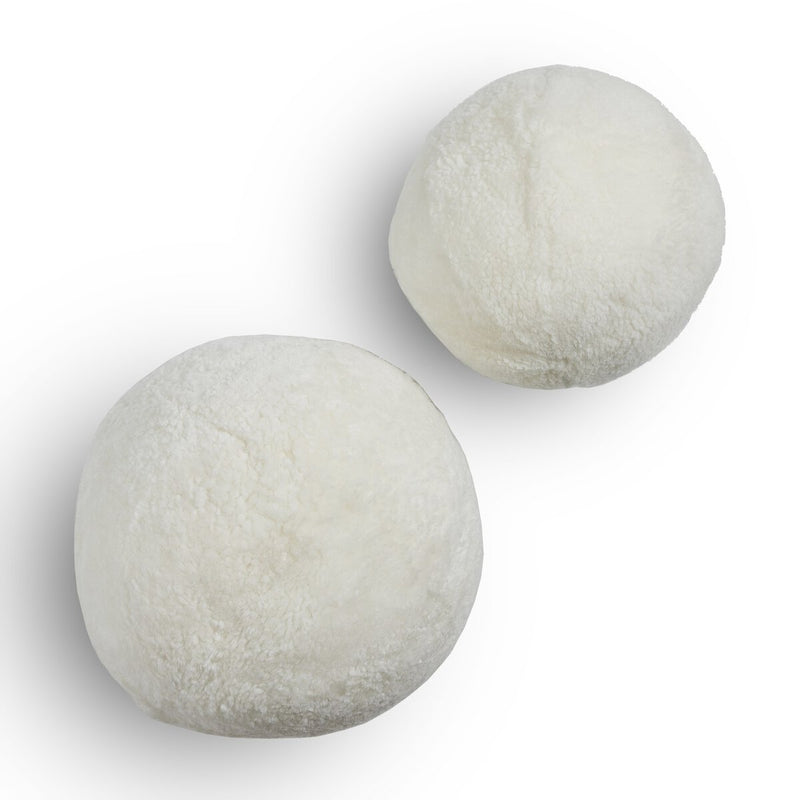 Balle Pillow, Set Of 2 - Cream Shorn Shearling
