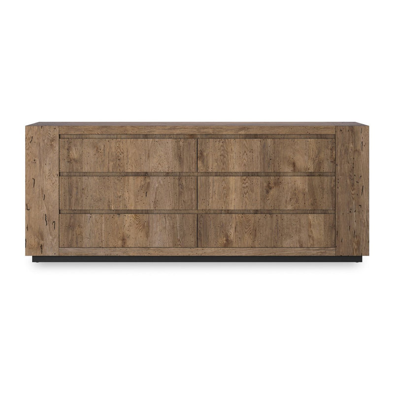 Abaso 6-Drawer Dresser - Rustic Wormwood Oak