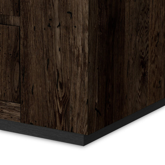 Abaso 6-Drawer Dresser - Ebony Rustic Wormwood Oak