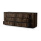 Abaso 6-Drawer Dresser - Ebony Rustic Wormwood Oak