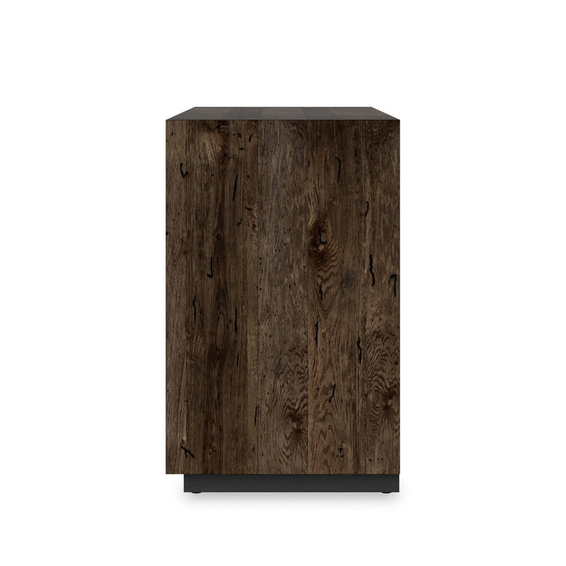 Abaso 6-Drawer Dresser - Ebony Rustic Wormwood Oak
