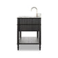 Toulouse Single Vanity - Satin Black Veneer
