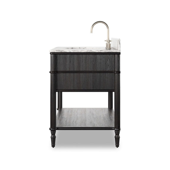 Toulouse Single Vanity - Satin Black Veneer