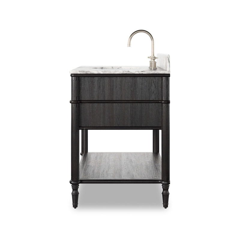 Toulouse Single Vanity - Satin Black Veneer