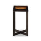 Lennie Cast Glass End Table - Amber Cast Glass