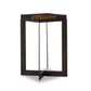 Lennie Cast Glass End Table - Amber Cast Glass