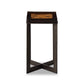 Lennie Cast Glass End Table - Amber Cast Glass