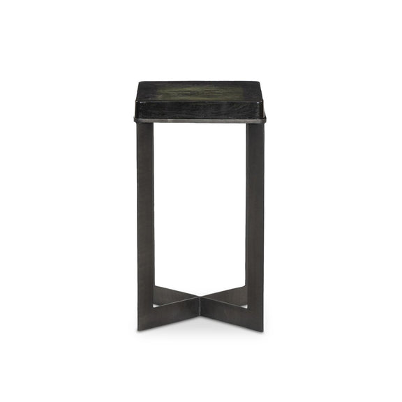 Lennie Cast Glass End Table - Moss Cast Glass