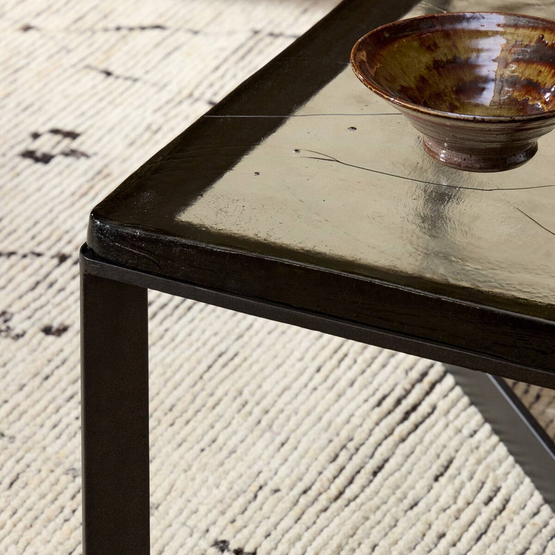 Lennie Cast Glass Bunching Table - Clear Cast Glass