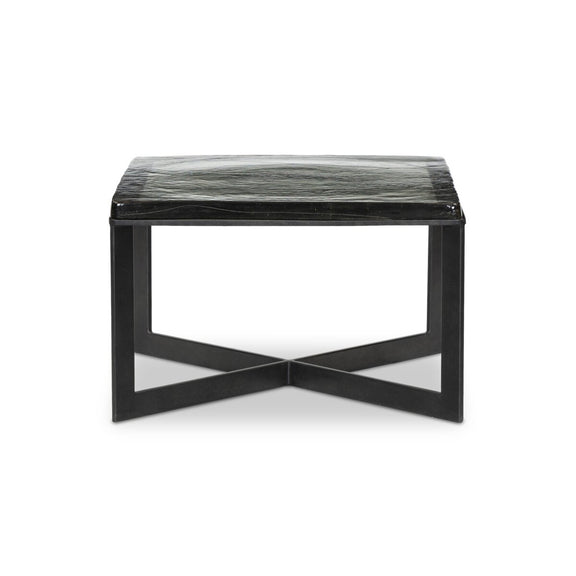 Lennie Cast Glass Bunching Table - Clear Cast Glass