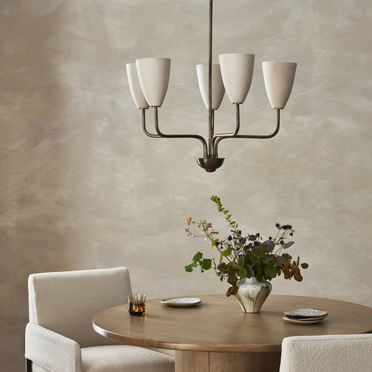 Jasmine Chandelier - Aged Brass