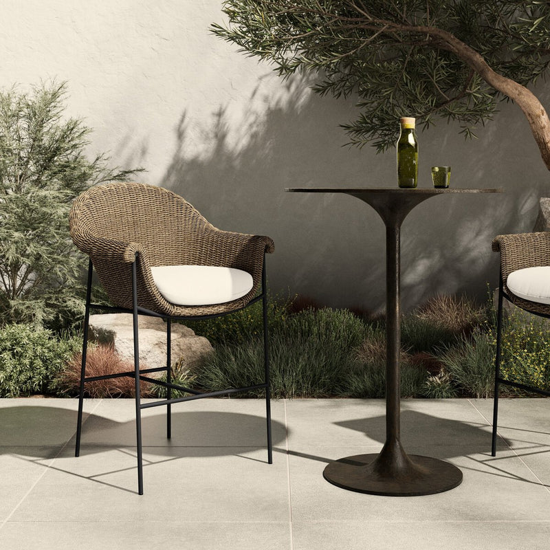 Suerte Outdoor Bar + Counter Stool - Faux Dark Hyacinth