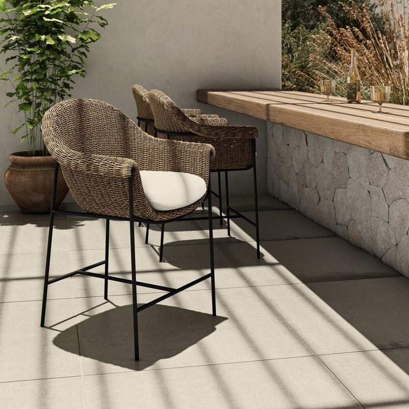 Suerte Outdoor Bar + Counter Stool - Faux Dark Hyacinth