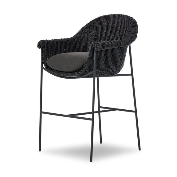 Suerte Outdoor Bar + Counter Stool - Faux Black Hyacinth