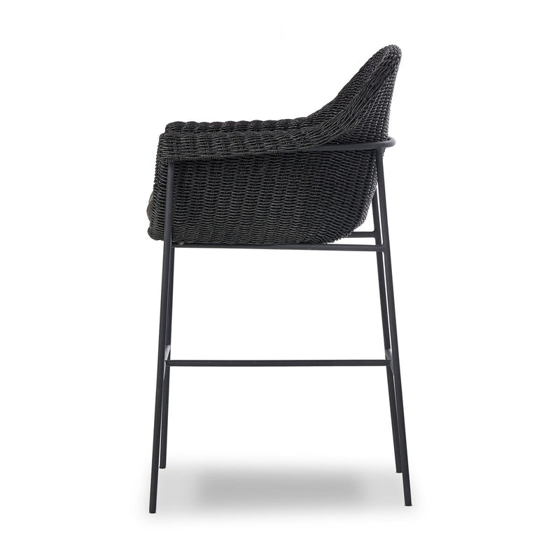 Suerte Outdoor Bar + Counter Stool - Faux Black Hyacinth