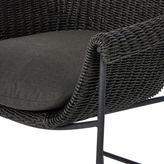 Suerte Outdoor Bar + Counter Stool - Faux Black Hyacinth