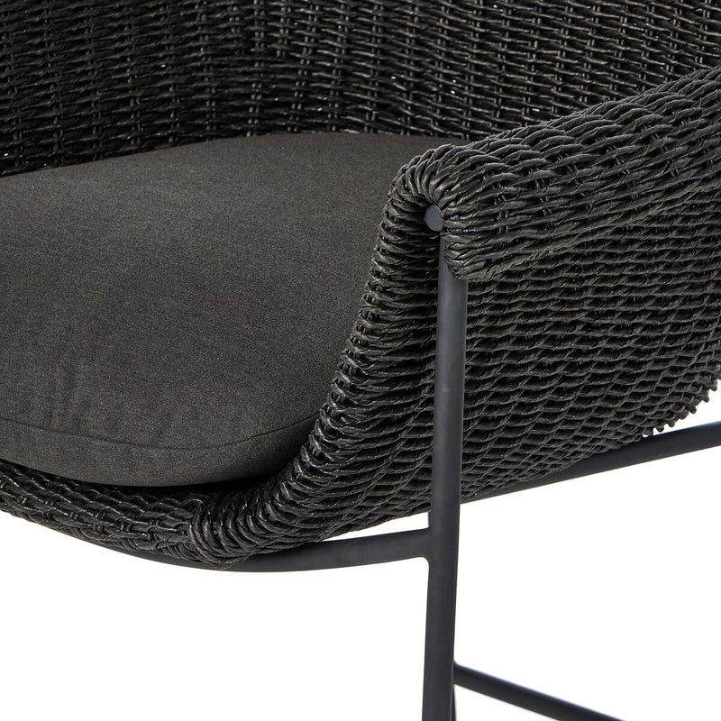 Suerte Outdoor Bar + Counter Stool - Faux Black Hyacinth