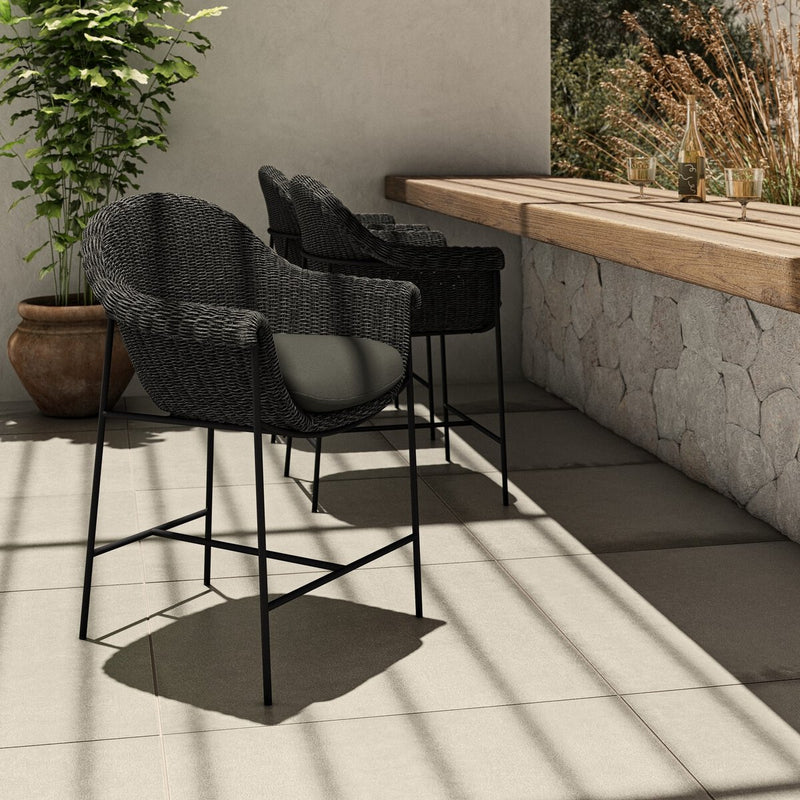Suerte Outdoor Bar + Counter Stool - Faux Black Hyacinth