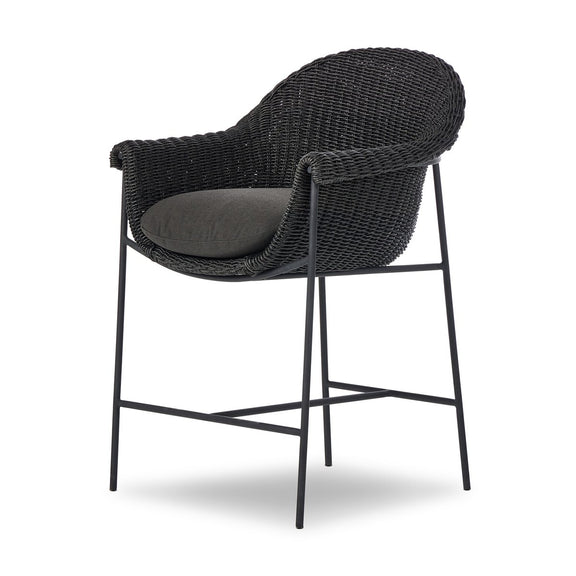 Suerte Outdoor Bar + Counter Stool - Faux Black Hyacinth